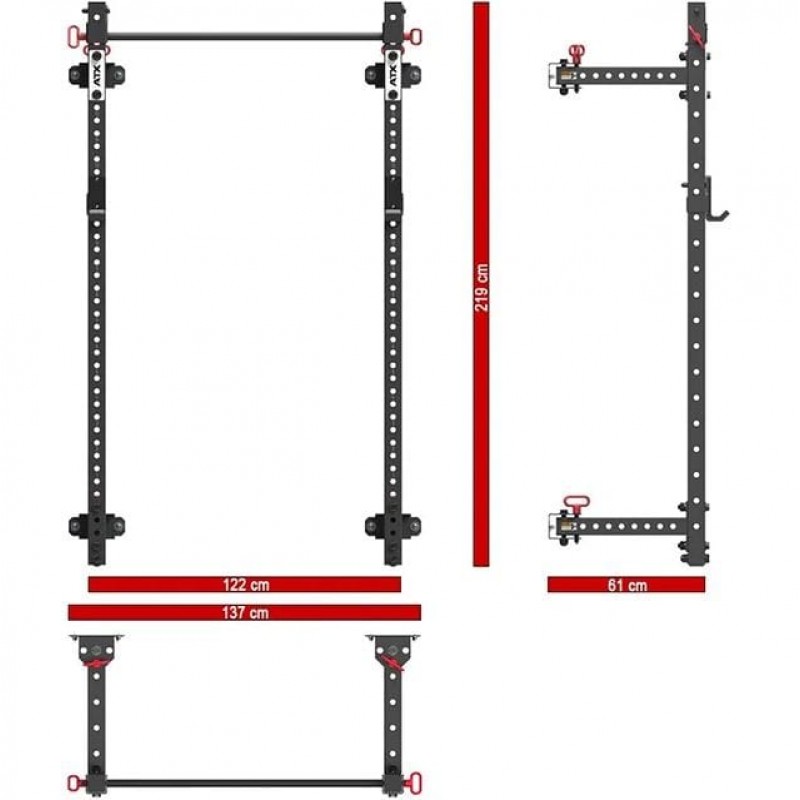 FBR-750 Half rack - Összecsukható fél erőkeret