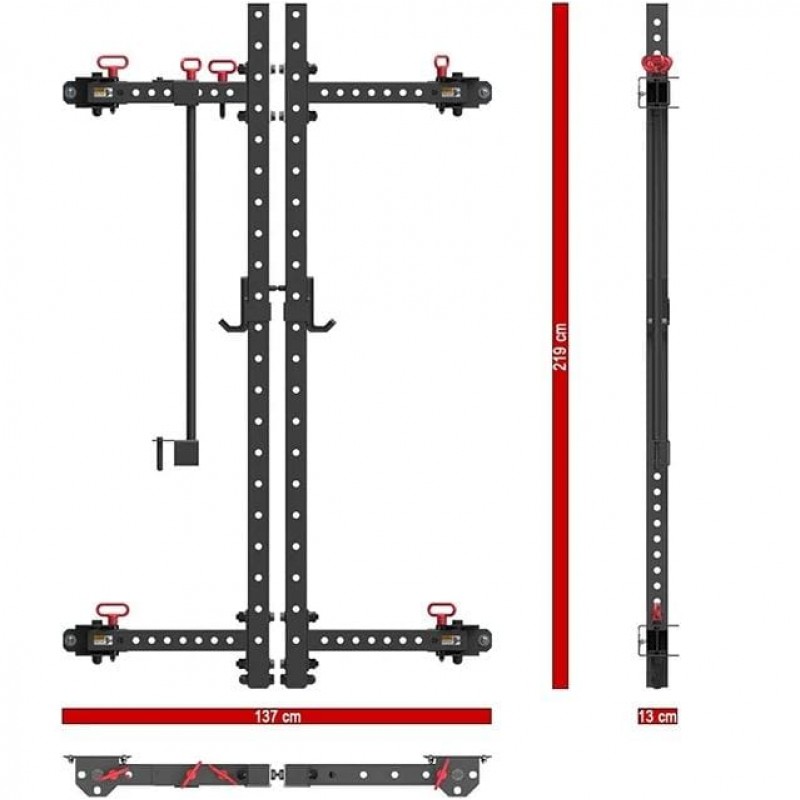 FBR-750 Half rack - Összecsukható fél erőkeret