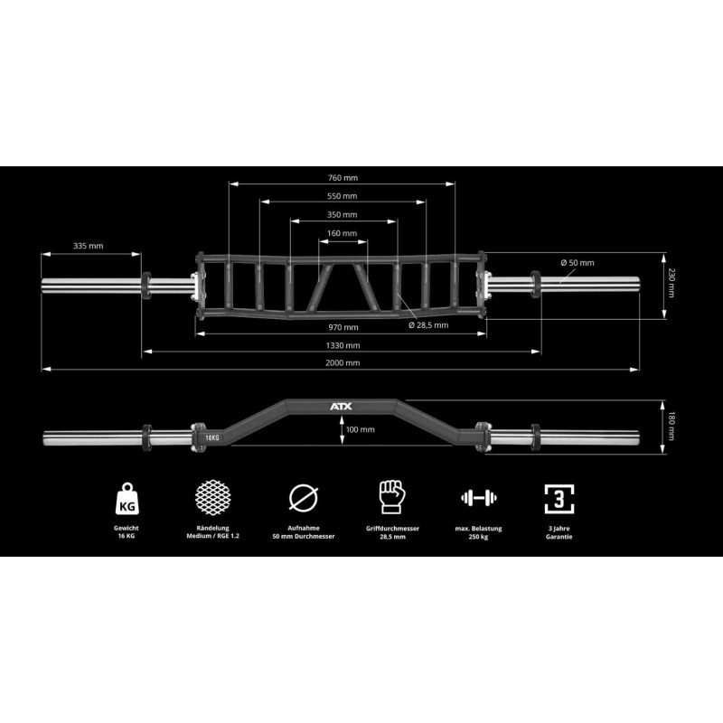Svájci rúd 50-200mm 4 különböző markolatszélesség