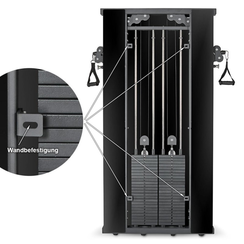 Dual Fali húzóállomás 2x60kg súlyblokkal - 11cm vastagságban