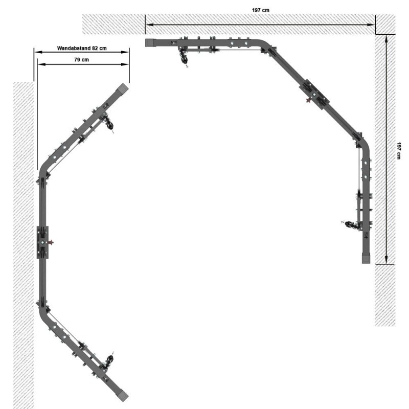 Keresztcsiga 600 series 90kg-os súlyblokkal