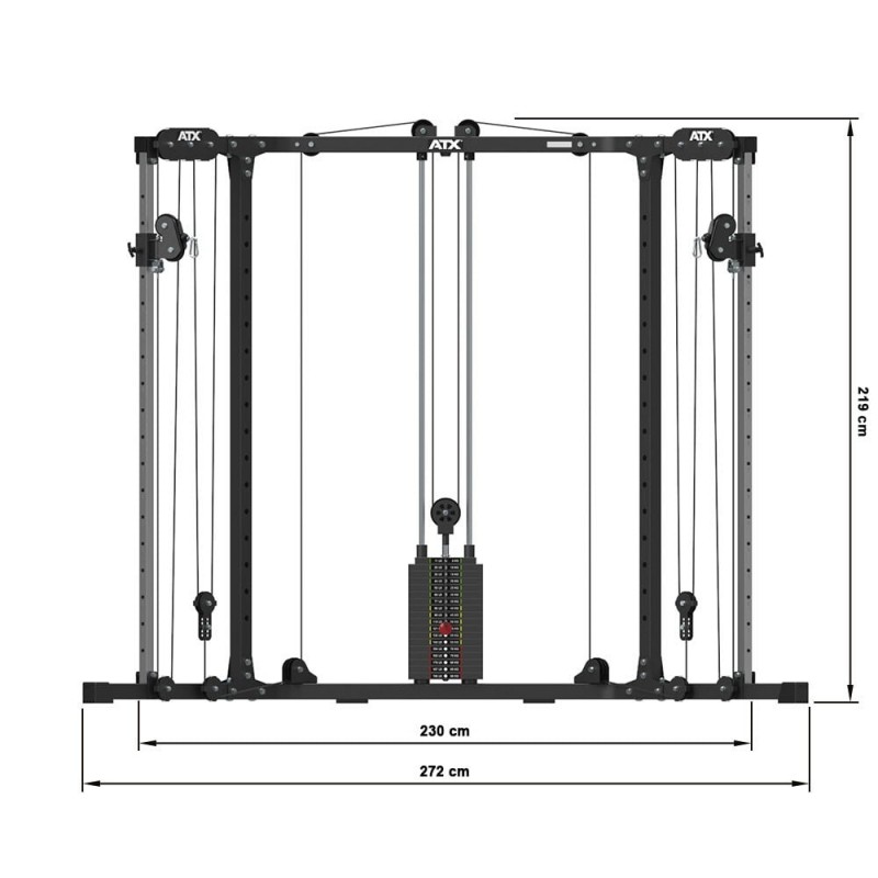 Keresztcsiga 600 series 90kg-os súlyblokkal