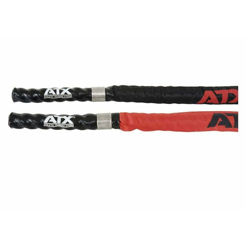 Nylon-al bevont battle rope edzőkötél 15m - piros